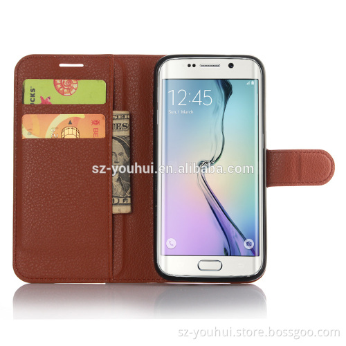 High Quality Leather Card Wallet Folio Stand Flip Case Cover for Samsung GALAXY S7